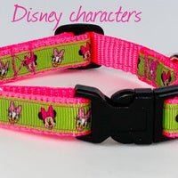 Minnie Mouse cat or small dog collar 1/2" wide adjustable handmade bell or leash Petcollarshandmade