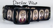 Doctor Who dog collar handmade adjustable buckle collar 1" wide or leash Petcollarshandmade