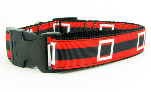 Christmas dog collar Santas belt handmade adjustable buckle collar 1"wide - Furrypetbeds