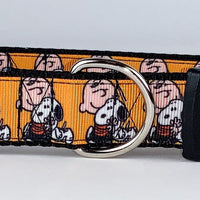 Peanuts Snoopy dog collar handmade adjustable buckle 1"or 5/8" wide or leash