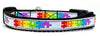 Autism Awareness cat or small dog collar 1/2"wide adjustable handmade Or leashes - Furrypetbeds