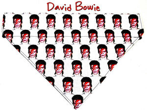 David Bowie Dog Bandana Over the Collar dog bandana Dog collar bandana Rock Petcollarshandmade