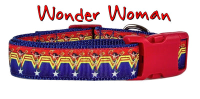 Wonder Woman dog collar handmade adjustable buckle collar 1