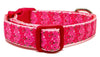 Marimekko Flowers dog collar handmade adjustable buckle collar 5/8"wide orleash