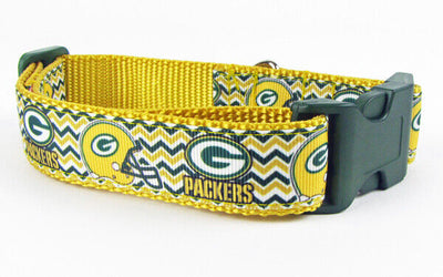 Green Bay Packers dog collar adjustable buckle collar football 1