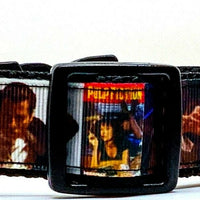 Pulp Fiction dog collar Movie handmade adjustable buckle 1" wide or leash Petcollarshandmade