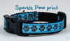 Sparkle Paw Print Cat or small dog collar 1/2"wide adjustable handmade or leash Petcollarshandmade