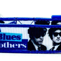 Blues Brothers dog collar handmade adjustable buckle collar 5/8" wide or leash