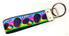 Oreo Cookie Key Fob Wristlet Keychain 1"wide Zipper pull Camera strap handmade - Furrypetbeds
