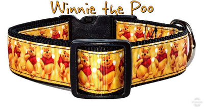 Winnie The Pooh dog collar handmade adjustable buckle collar 1