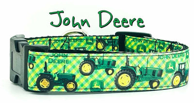 John Deere dog collar handmade adjustable buckle 1