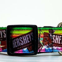 Hershey's Chocolate Bar dog collar handmade adjustable 1" or 5/8" wide or leash Petcollarshandmade