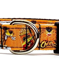 Cheetos dog collar handmade adjustable buckle collar 5/8" wide or leash snack