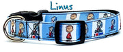 Linus from Peanuts dog collar handmade adjustable buckle 5/8" wide or leash Petcollarshandmade