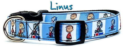 Linus from Peanuts dog collar handmade adjustable buckle 5/8