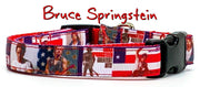 Bruce Springsteen dog collar handmade adjustable buckle collar 5/8"wide or leash Petcollarshandmade