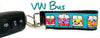 VW Bus Key Fob Wristlet Keychain 1 1/4"wide Zipper pull Camera strap - Furrypetbeds