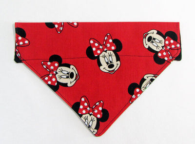 Minnie Mouse Dog Bandana Over the Collar bandana Dog collar bandana puppy Petcollarshandmade