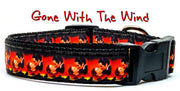 Gone With The Wind dog collar Movie handmade adjustable buckle 1" wide or leash Petcollarshandmade