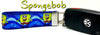 Spongebob Key Fob Wristlet Keychain 1"wide Zipper pull Camera strap handmade - Furrypetbeds