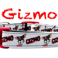 Gizmo dog collar handmade adjustable buckle collar 5/8" wide or leash Gremlins Petcollarshandmade