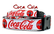 Coca Cola dog collar handmade adjustable buckle collar 1"or 5/8" wide or leash Petcollarshandmade