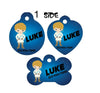 Pet ID Tag Star Wars LUKE Personalized Custom Double Sided Pet Tag name & num - Furrypetbeds
