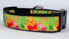 Winnie The Pooh dog collar handmade adjustable buckle collar 1" wide or leash