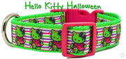 Hello Kitty Halloween dog collar handmade adjustable buckle 1" wide or leash Petcollarshandmade