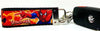 Spiderman Paint Key Fob Wristlet Keychain 1 1/4"wide Zipper pull Camera strap Petcollarshandmade