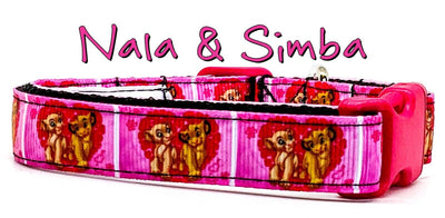 Nala & Simba dog collar handmade adjustable buckle collar 5/8