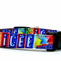 ICEE dog collar handmade adjustable buckle collar 5/8" wide or leash Petcollarshandmade