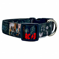 ACDC dog collar  handmade adjustable buckle collar 1" wide  Rock N Roll