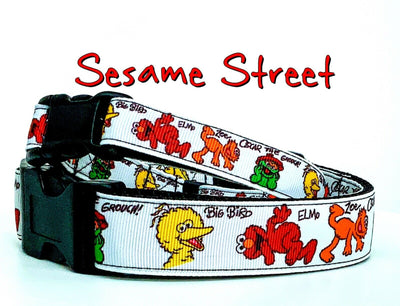Sesame Street dog collar handmade adjustable buckle 1