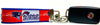Patriots Key Fob Wristlet Keychain 1"wide Zipper pull Camera strap handmade - Furrypetbeds