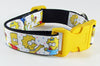 Simpsons dog collar Handmade adjustable buckle collar 1" wide or leash