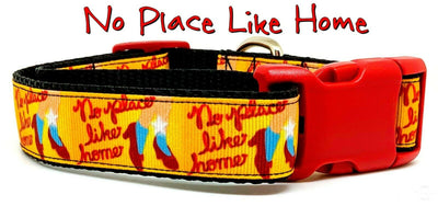 NO PLACE LIKE HOME dog collar handmade adjustable buckle collar 1