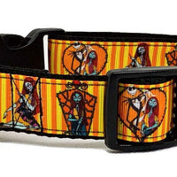 Nightmare Before Christmas dog collar handmade adjustable buckle collar 1"wide - Furrypetbeds