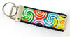 Swirls Key Fob Wristlet Keychain 1 1/4"wide Zipper pull Camera strap - Furrypetbeds