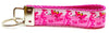 Pink Panther Key Fob Wristlet Keychain 1"wide Zipper pull Camera strap handmade
