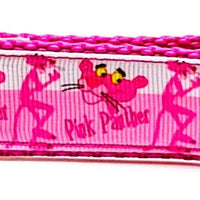 Pink Panther Key Fob Wristlet Keychain 1"wide Zipper pull Camera strap handmade