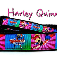 Harley Quinn cat or small dog collar 1/2" wide adjustable handmade bell or leash