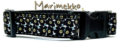 Marimekko Flowers dog collar handmade adjustable buckle collar 1