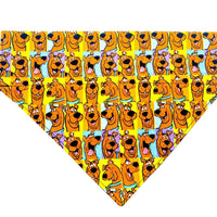 Scooby Doo Dog Bandana, Over the Collar dog bandana, Dog collar bandana cartoon