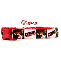 Gizmo dog collar handmade adjustable buckle collar 5/8" wide or leash Gremlins Petcollarshandmade