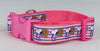 Snoopy dog collar handmade adjustable buckle collar 1" wide leash fabric $12