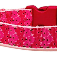 Marimekko Flowers dog collar handmade adjustable buckle collar 5/8"wide or leash Petcollarshandmade