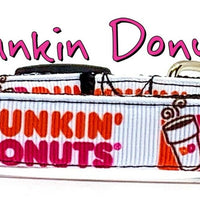 Dunkin Donuts Dog collar handmade adjustable buckle 5/8"wide or leash small dog Petcollarshandmade