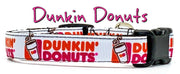 Dunkin Donuts Dog collar handmade adjustable buckle 5/8"wide or leash small dog Petcollarshandmade