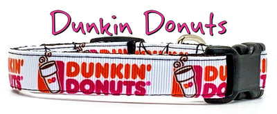 Dunkin Donuts Dog collar handmade adjustable buckle 5/8